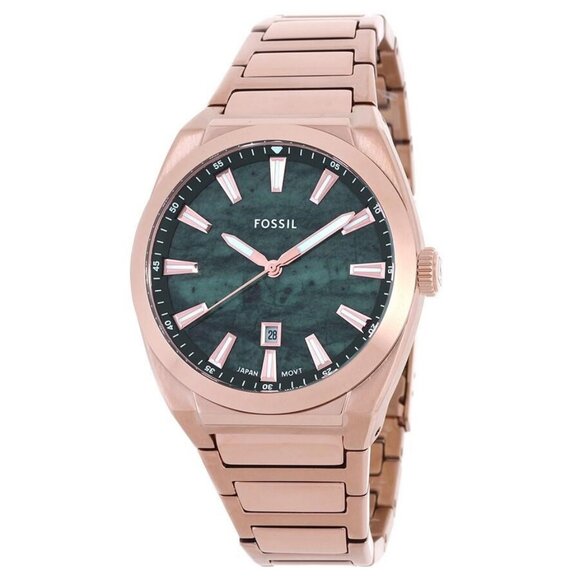 NWT Authentic Fossil Everett Quartz Green Dial Men's Watch - Picture 1 of 3